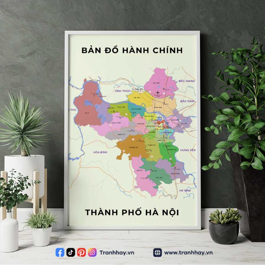 Tranh khẩu hiệu Bản Đồ Hà Nội