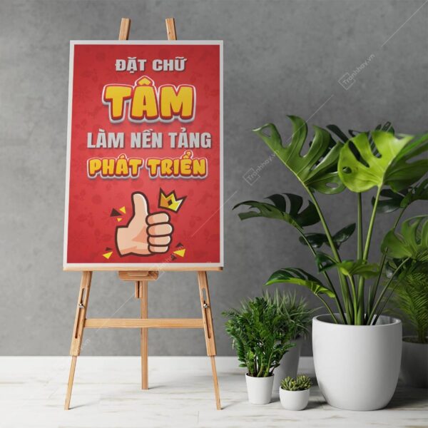 Tranh slogan Bộ Combo 5 Tranh Thể Hiện Văn Hoá Phục Vụ Đến Với Khách Hàng